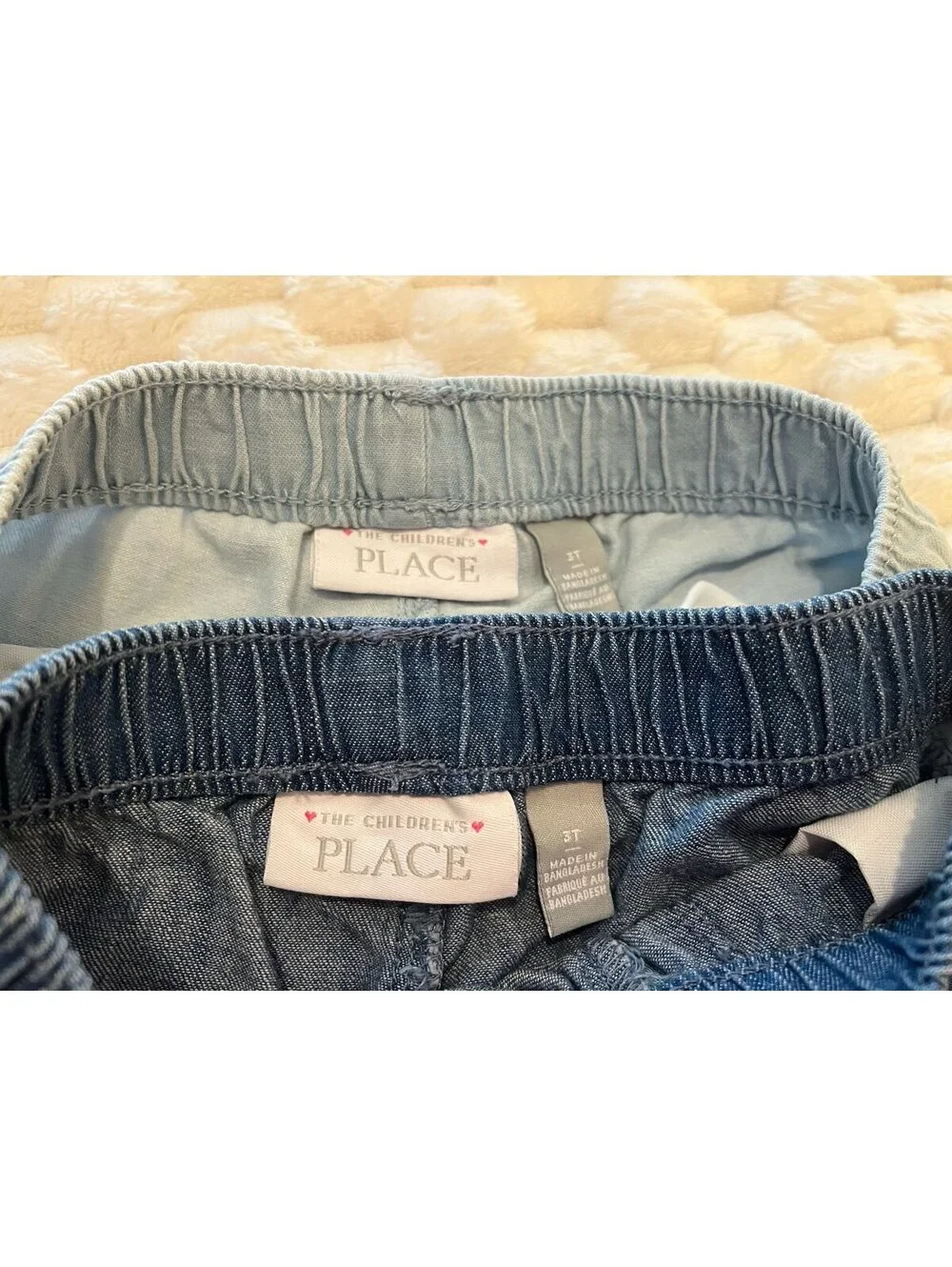 TCP Toddler Girl 2-pk Jean Shorts / Denim Joggers (Light Wash & Dark Wash) (3T)
